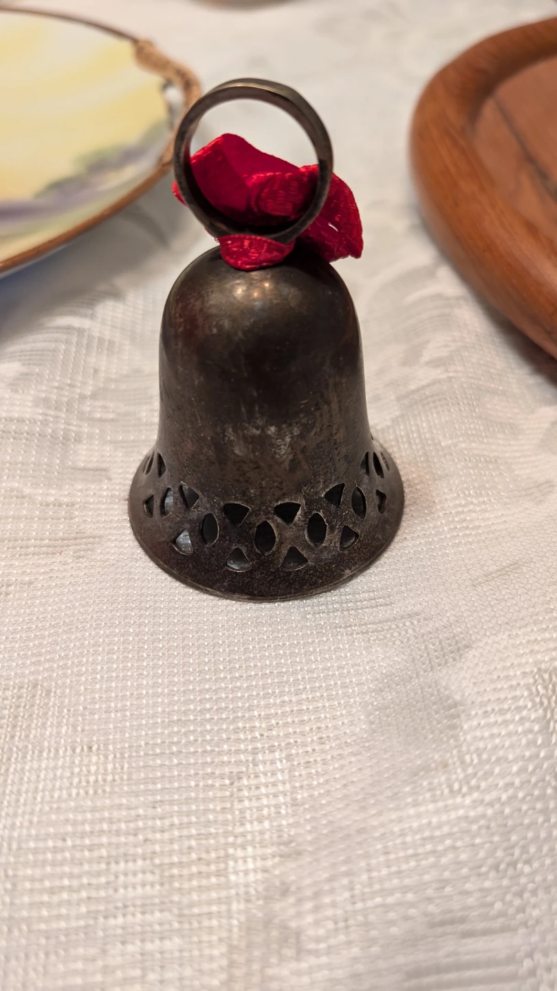 Decorative Bell with Red Ribbon