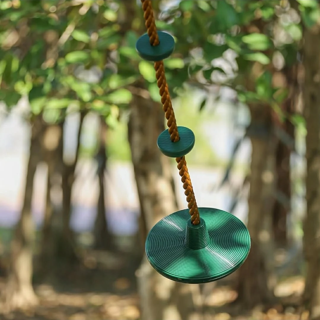 Green Disc Swing Seat with Rope - photo 2