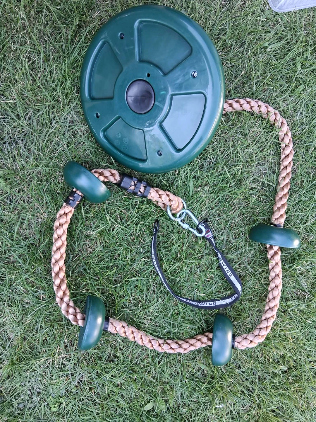 Green Disc Swing Seat with Rope - photo 4