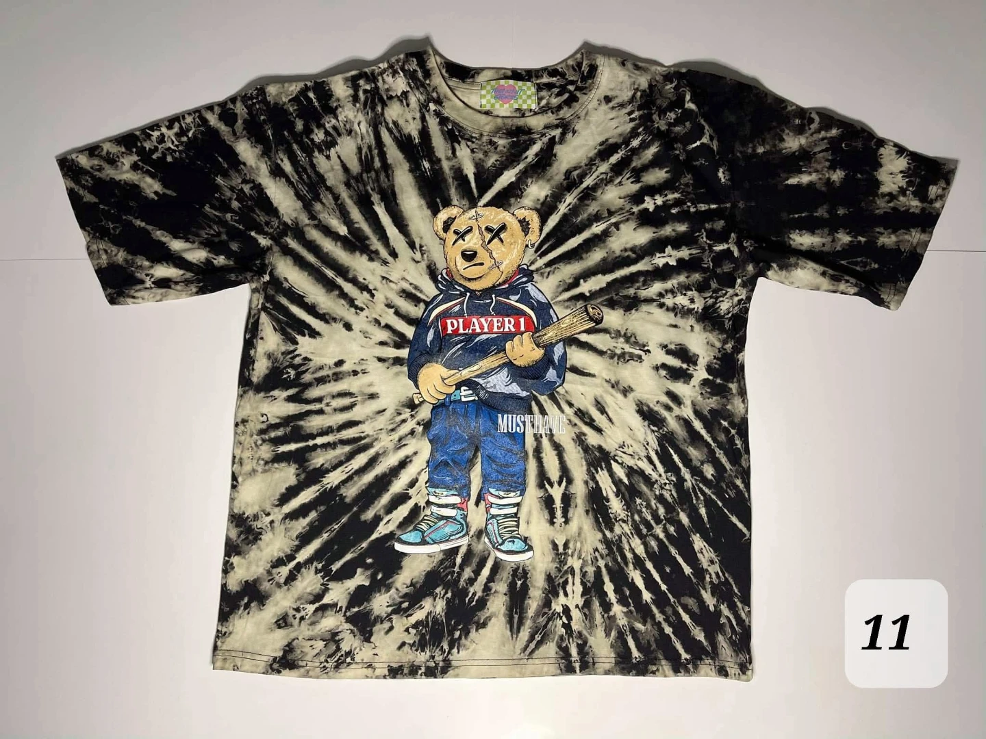 Musthave Bear Graphic Tie-Dye T-Shirt