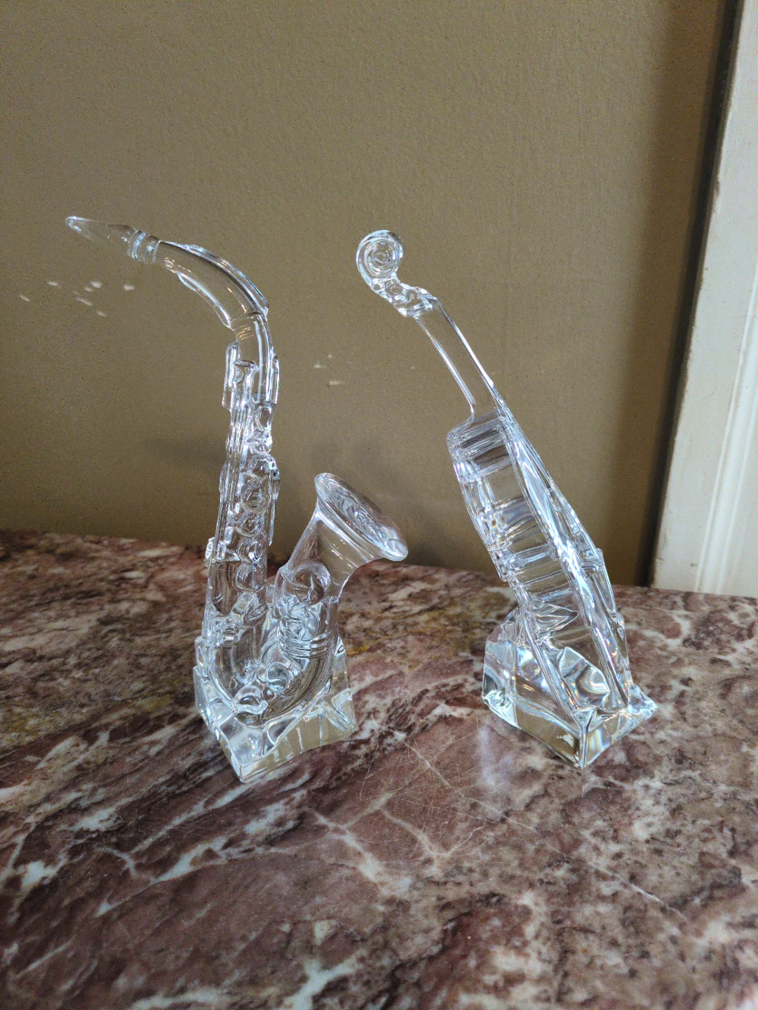 Crystal Saxophone and Violin Figurines - photo 2