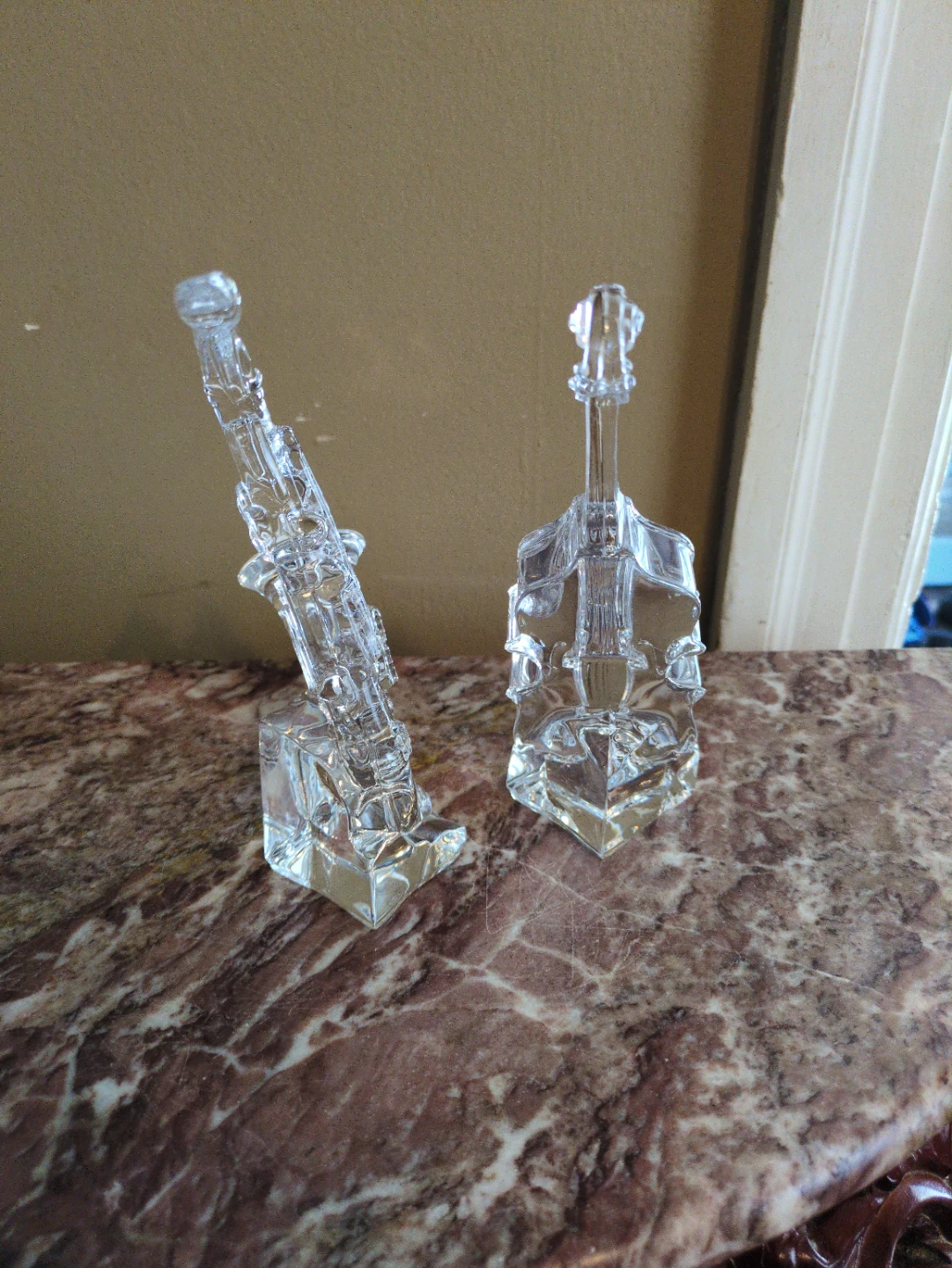 Crystal Saxophone and Violin Figurines - photo 3
