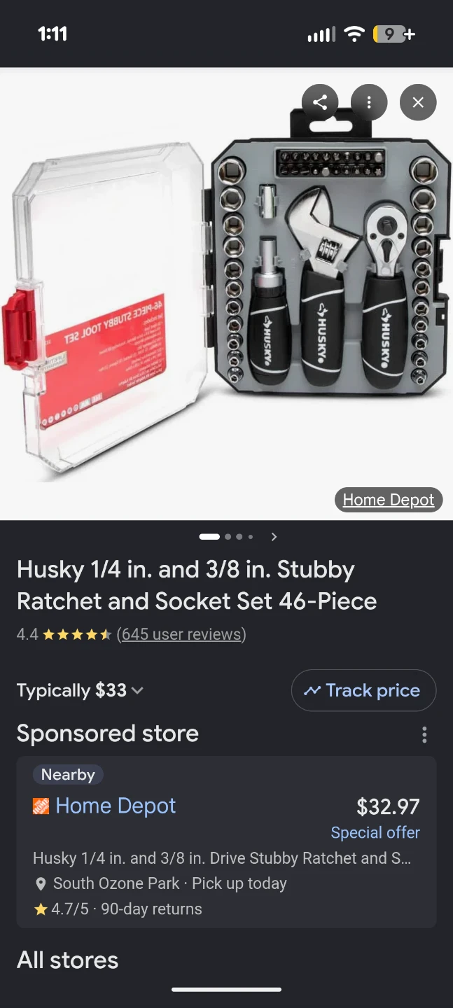 Husky 46-Piece Stubby Tool Set