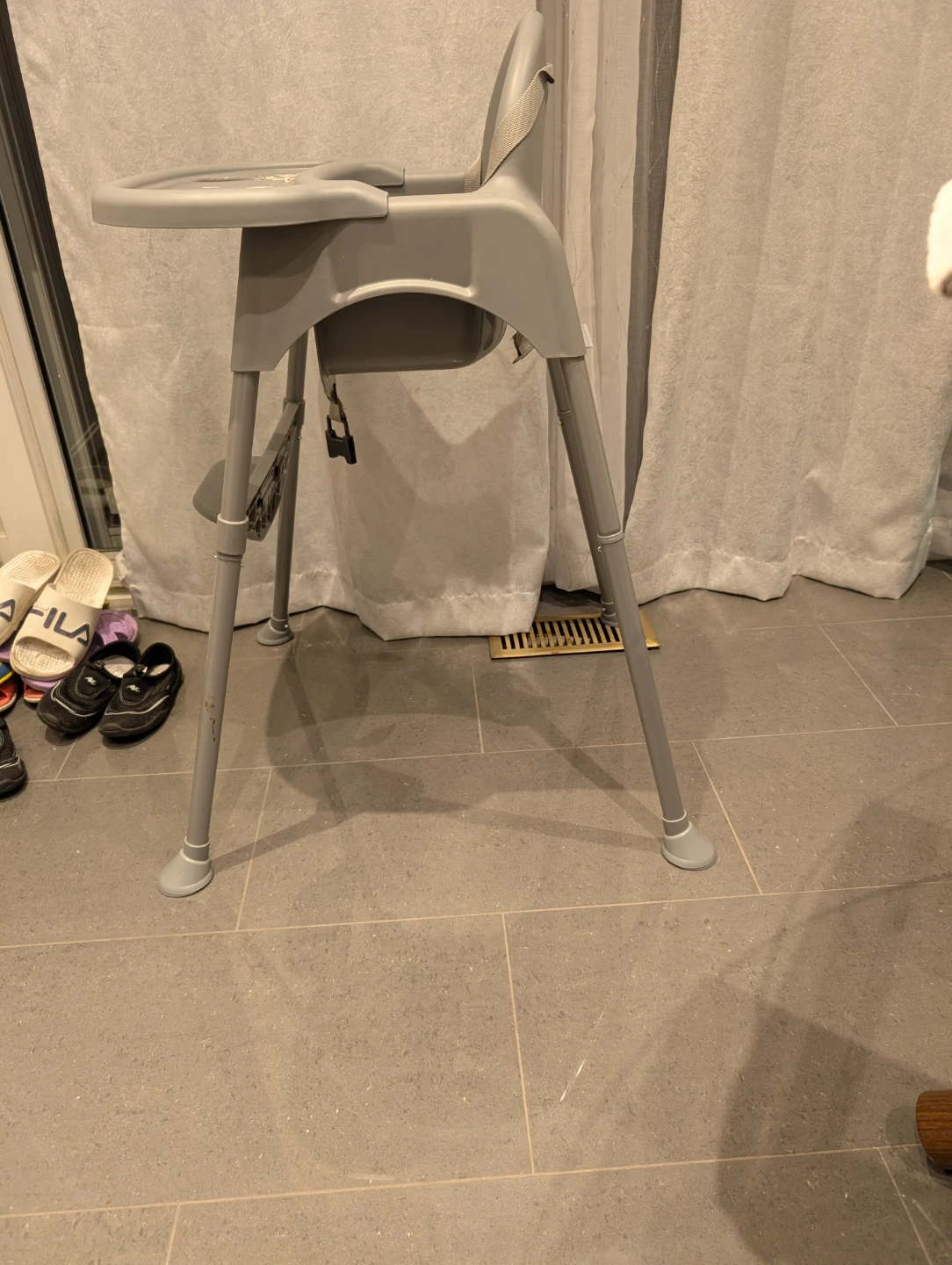 Grey Plastic High Chair