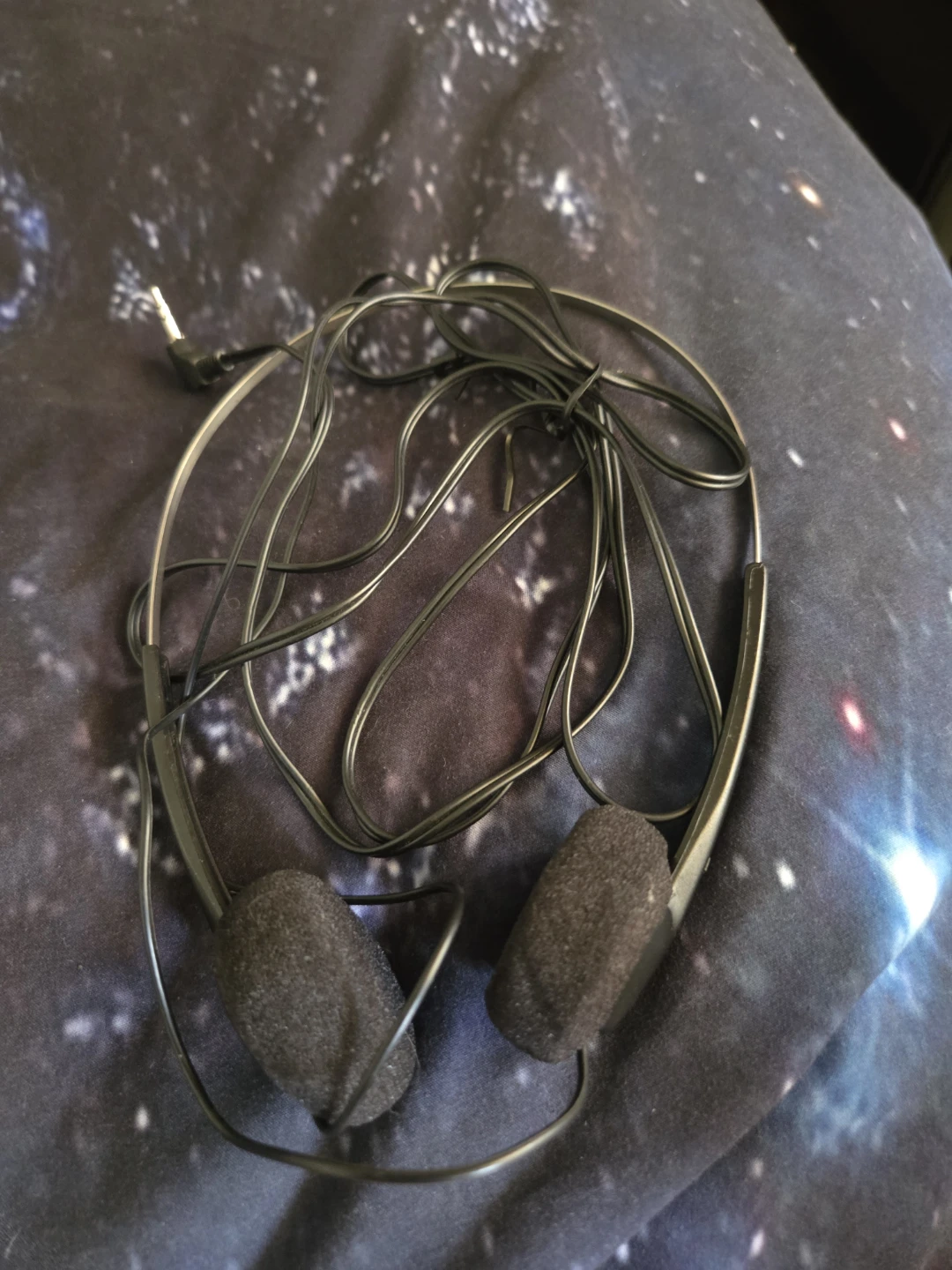 Black Earbud Headphones with Mic - photo 2
