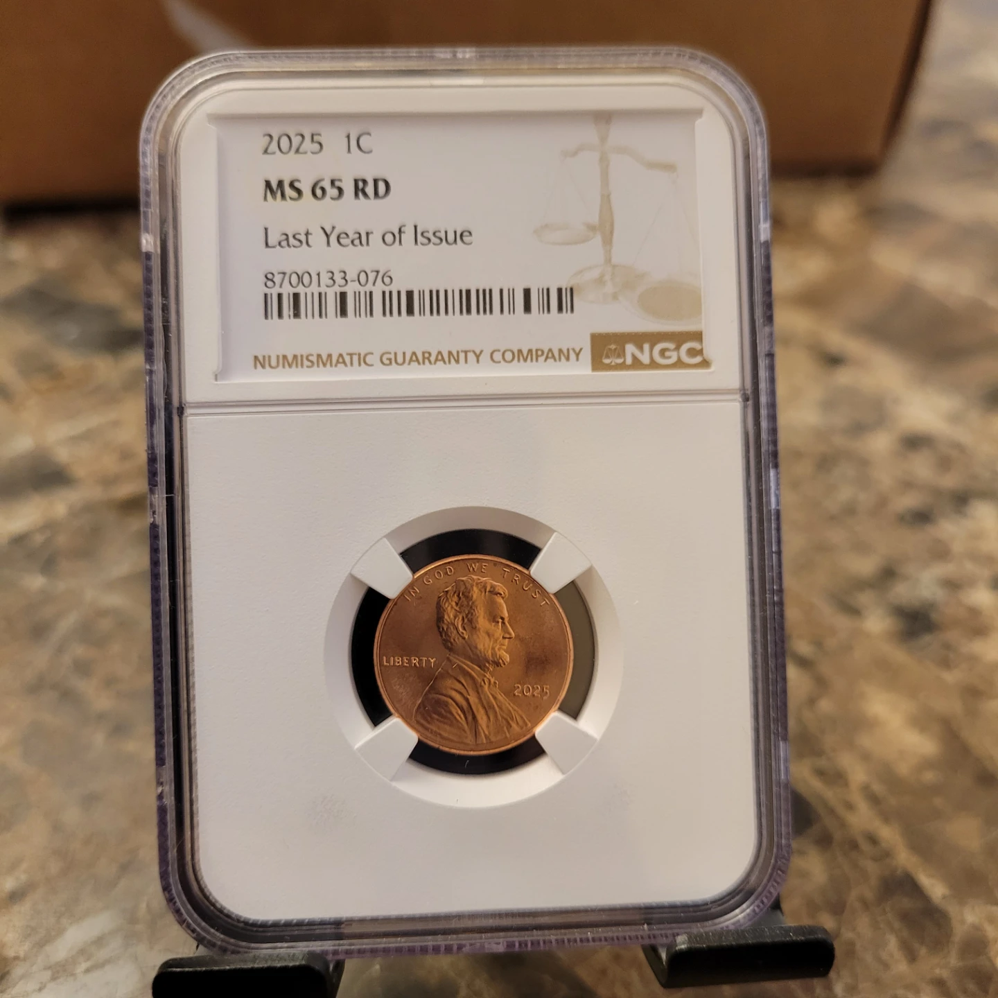 2025 Lincoln Cent Penny NGC MS 65 RD Last Year of Issue