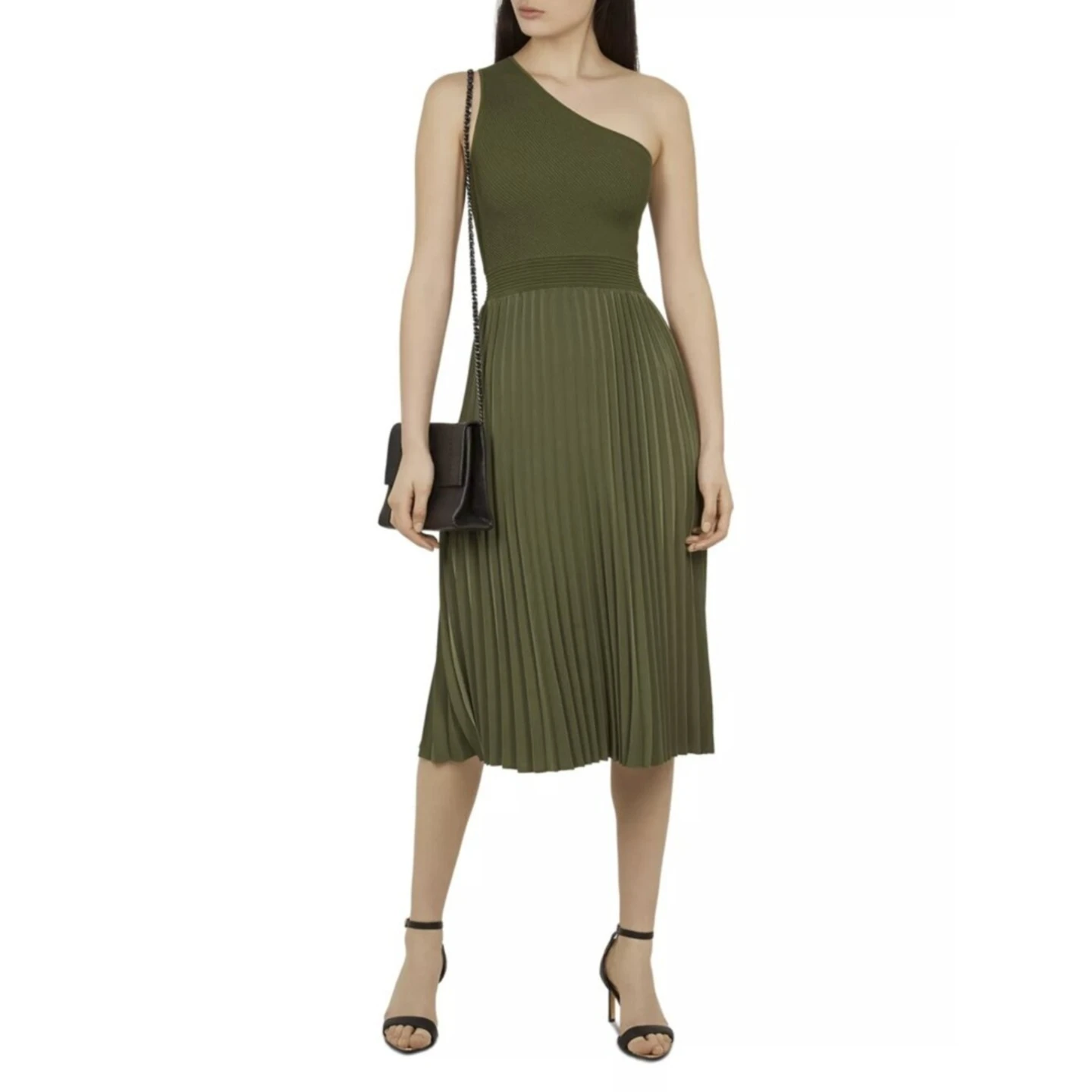 Ted baker Knit One-Shoulder Pleated Dress