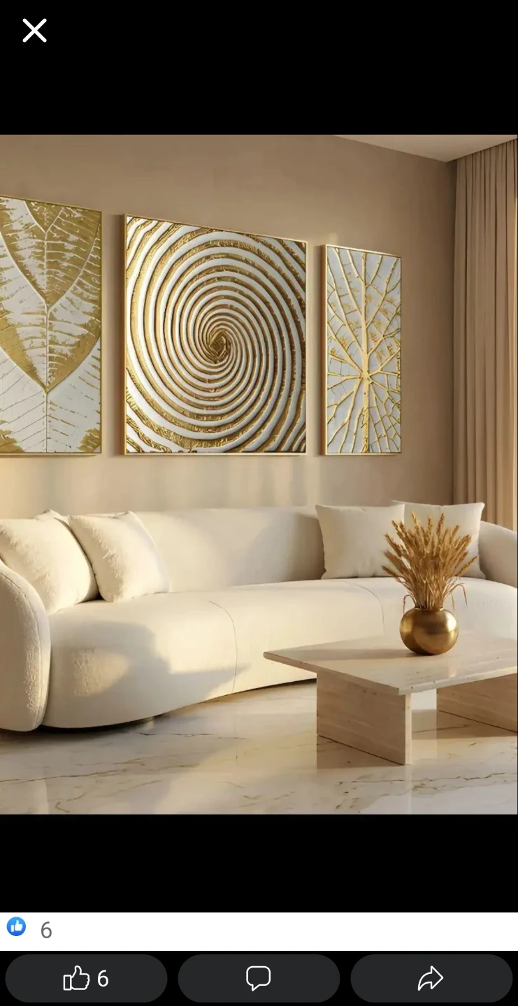 Ensemble de 3 tableaux décoratifs modernes porcelaine - photo 4