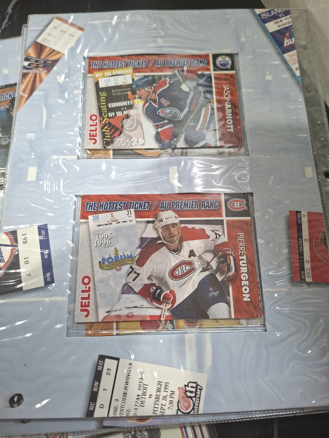 Collection of NHL Hottest Ticket Cards & Stamp Cards - photo 3