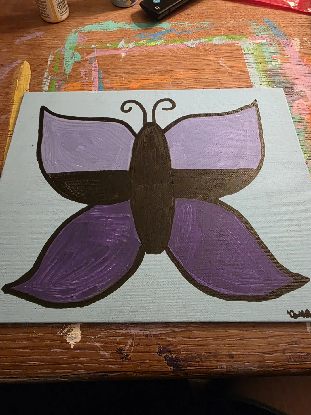 Purple Butterfly Painting