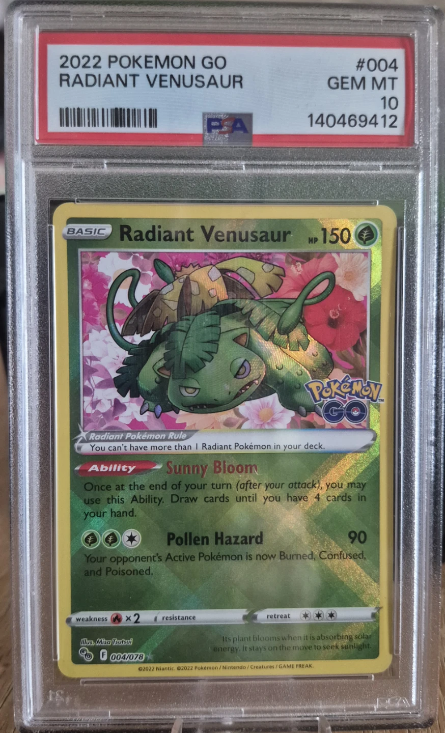 PSA 10  Radiant Venusaur 2022 Pokemon GO