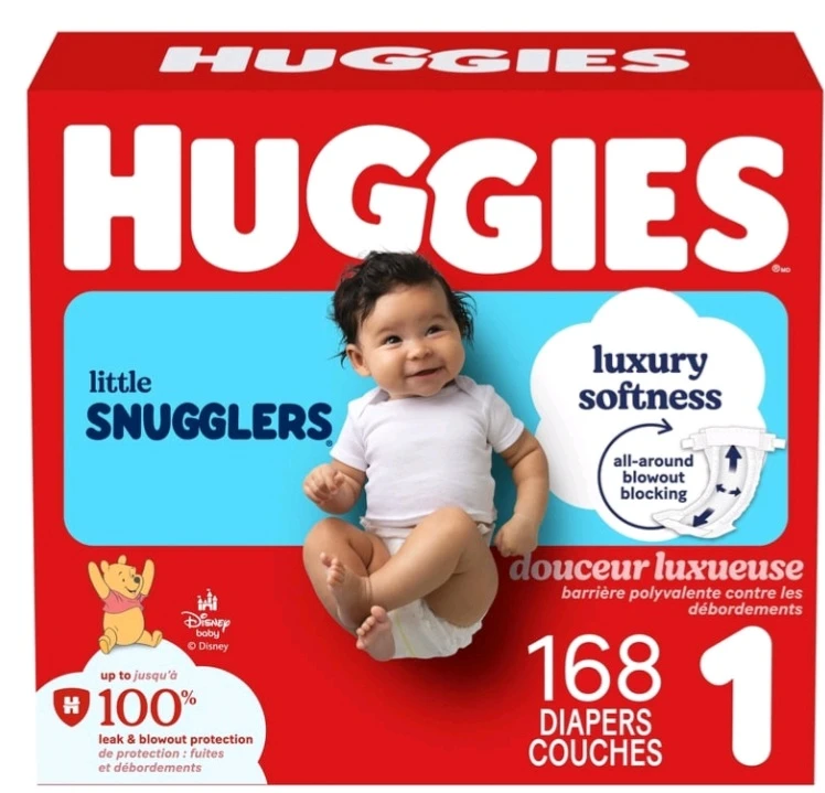 Huggies Little Snugglers Diapers Size 1 - 168 Count