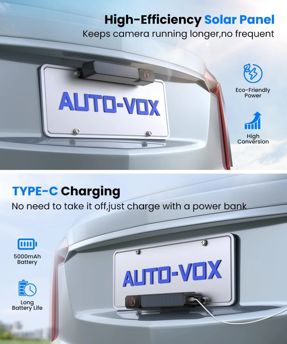 AUTO-VOX Solar Wireless Backup Camera System - photo 4