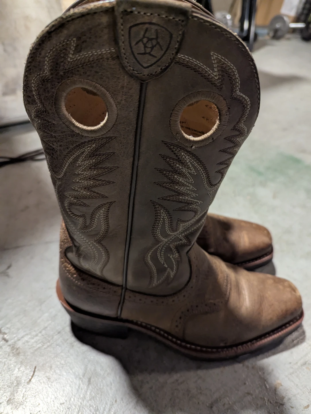 Ariat Brown Leather Cowboy Boots Heritage 7.5 EE - photo 3