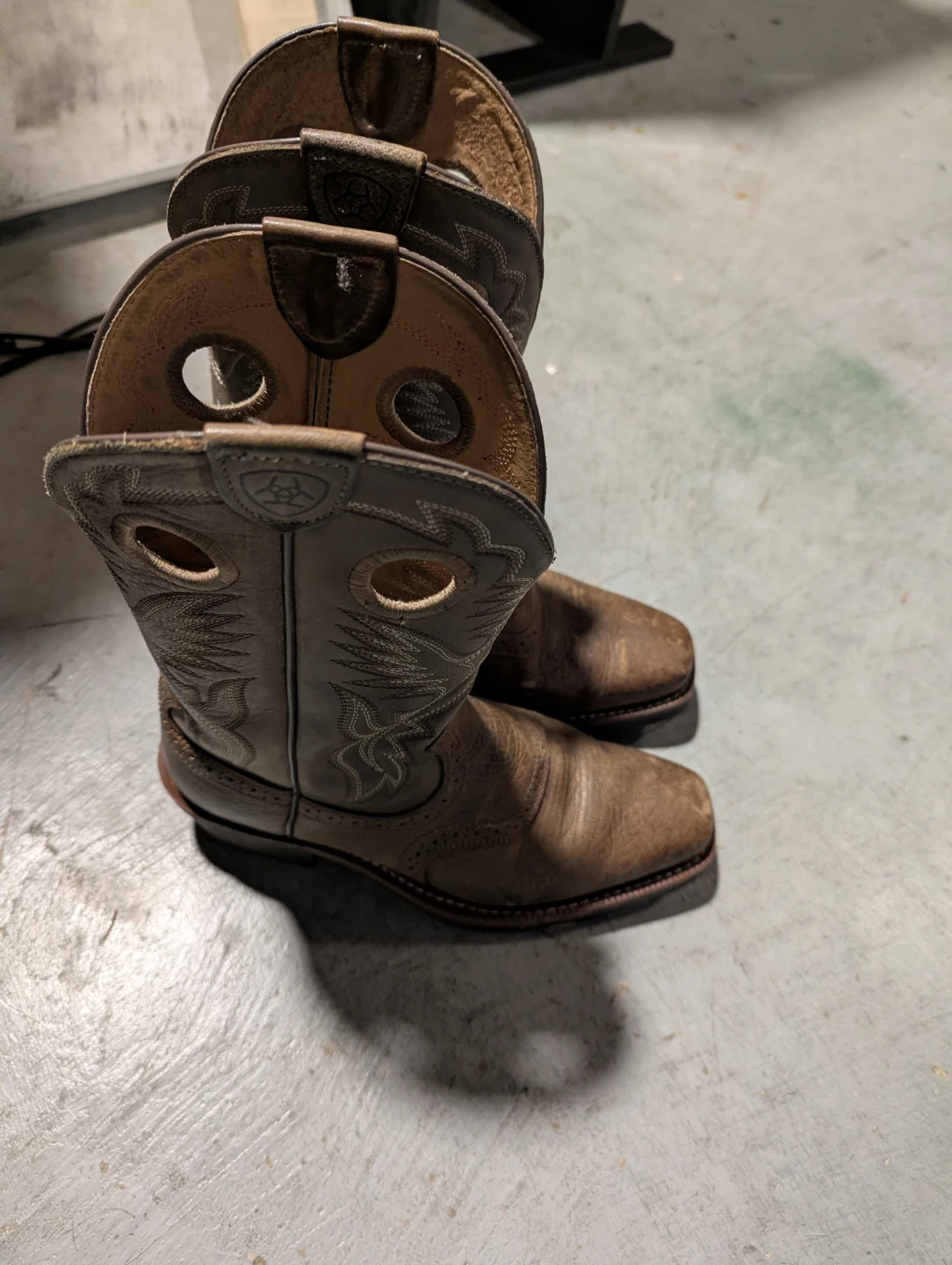 Ariat Brown Leather Cowboy Boots Heritage 7.5 EE - photo 4