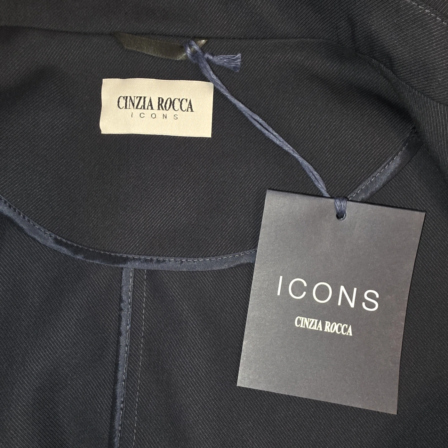 Cinzia Rocca Icons Black Tranch Rain Coat Jacket size 16 - photo 4