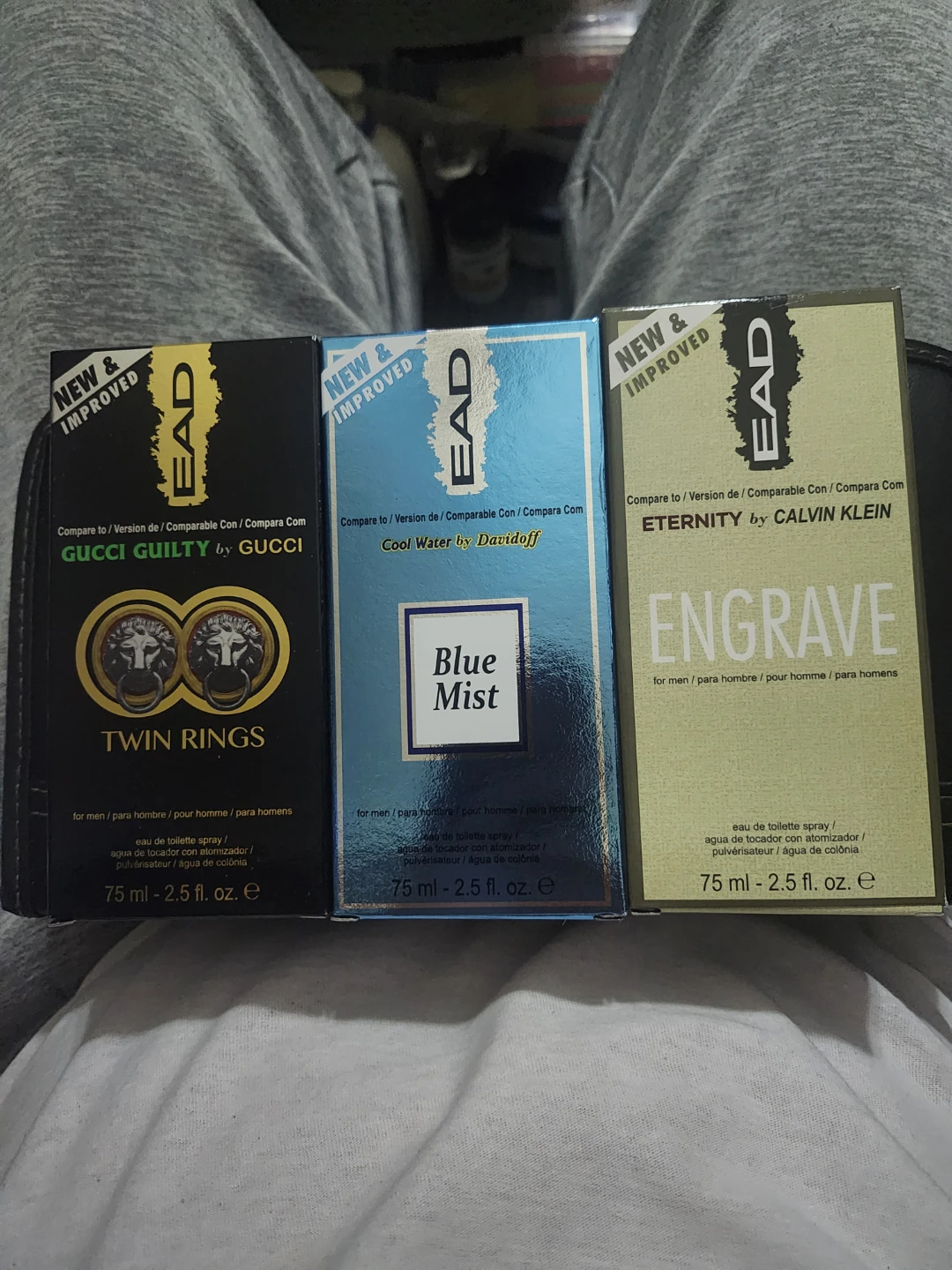 EAD Twin Rings, Blue Mist, and Engrave Eau de Toilette for Men