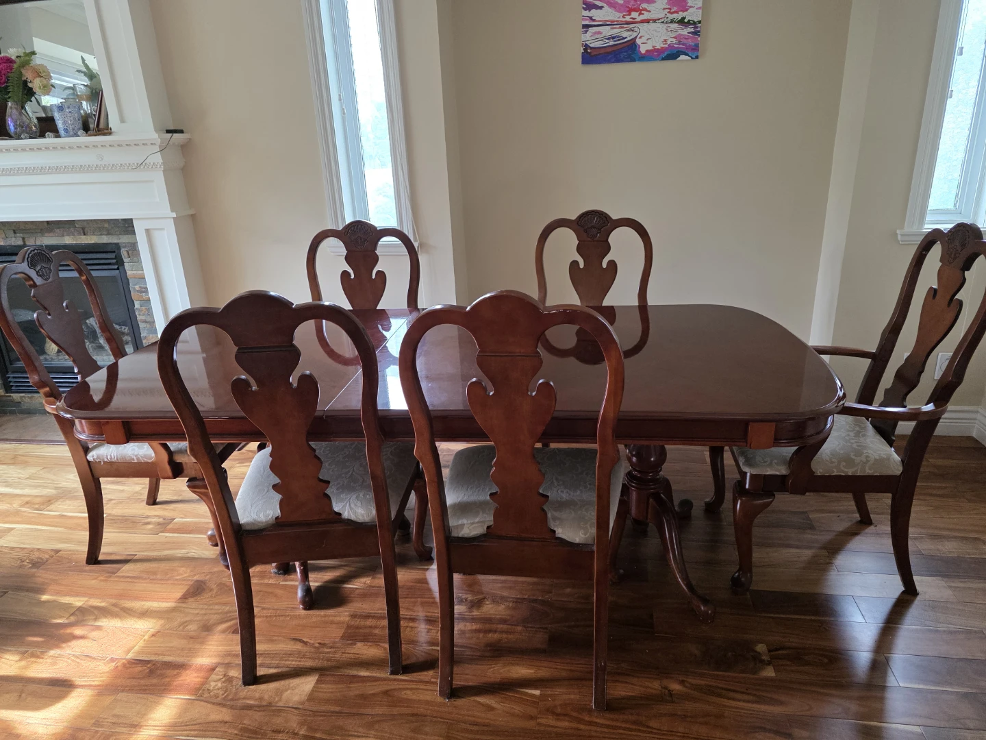 Wooden Dining Table and Chairs Set