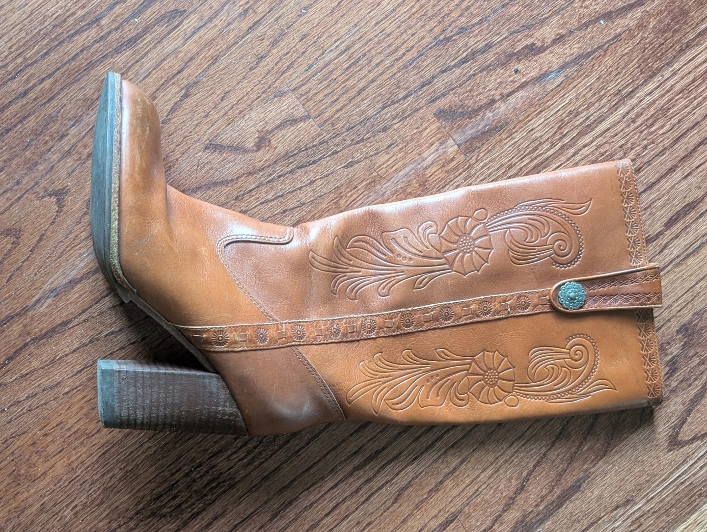 ALDO Women's Tan Leather Cowboy Boots - photo 2