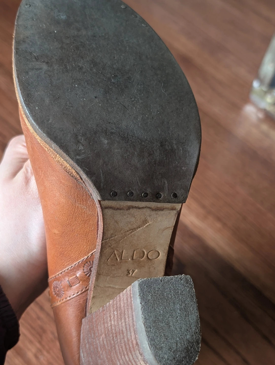 ALDO Women's Tan Leather Cowboy Boots - photo 3