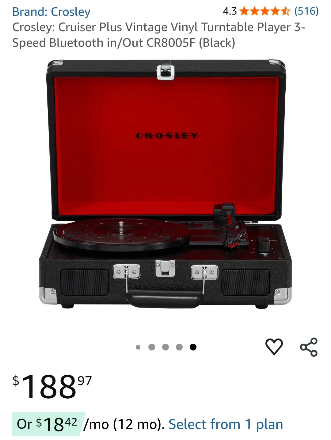 Crosley Portable Record Player - photo 5