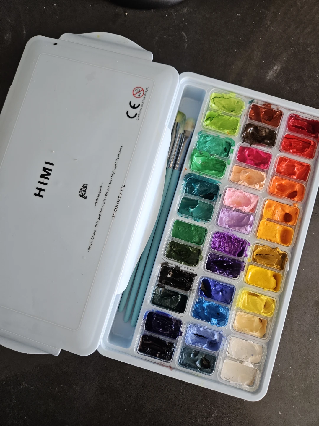 HIMI Gouache Paint Set - 36 Colors