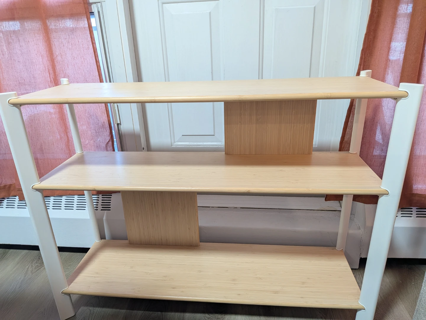 IKEA JÄTTESTA Side Table White/Light Bamboo 95x30 cm