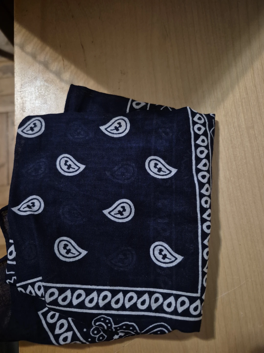 Navy Blue Paisley Bandana