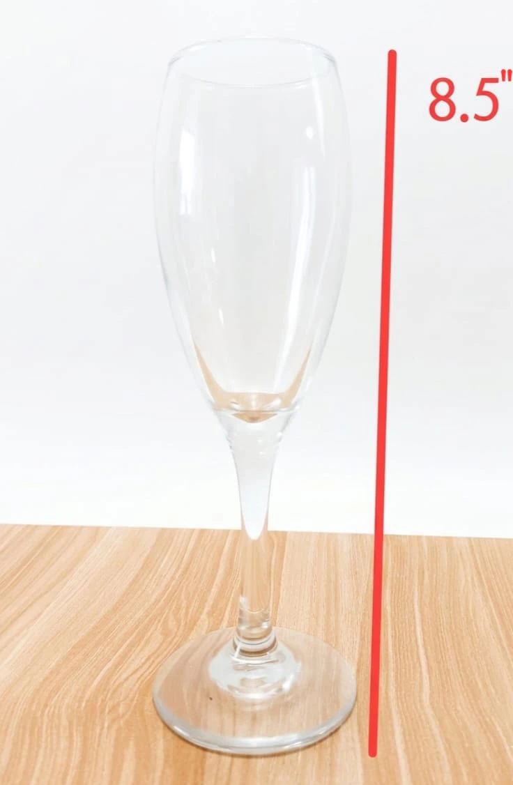 Clear Glass Champagne Flutes – Set of 11 Tulip Stemware Glasses - photo 2