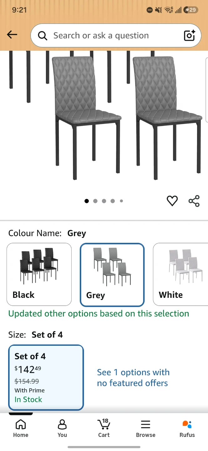 Faux Marble Kitchen Table + 6 Chairs - photo 4