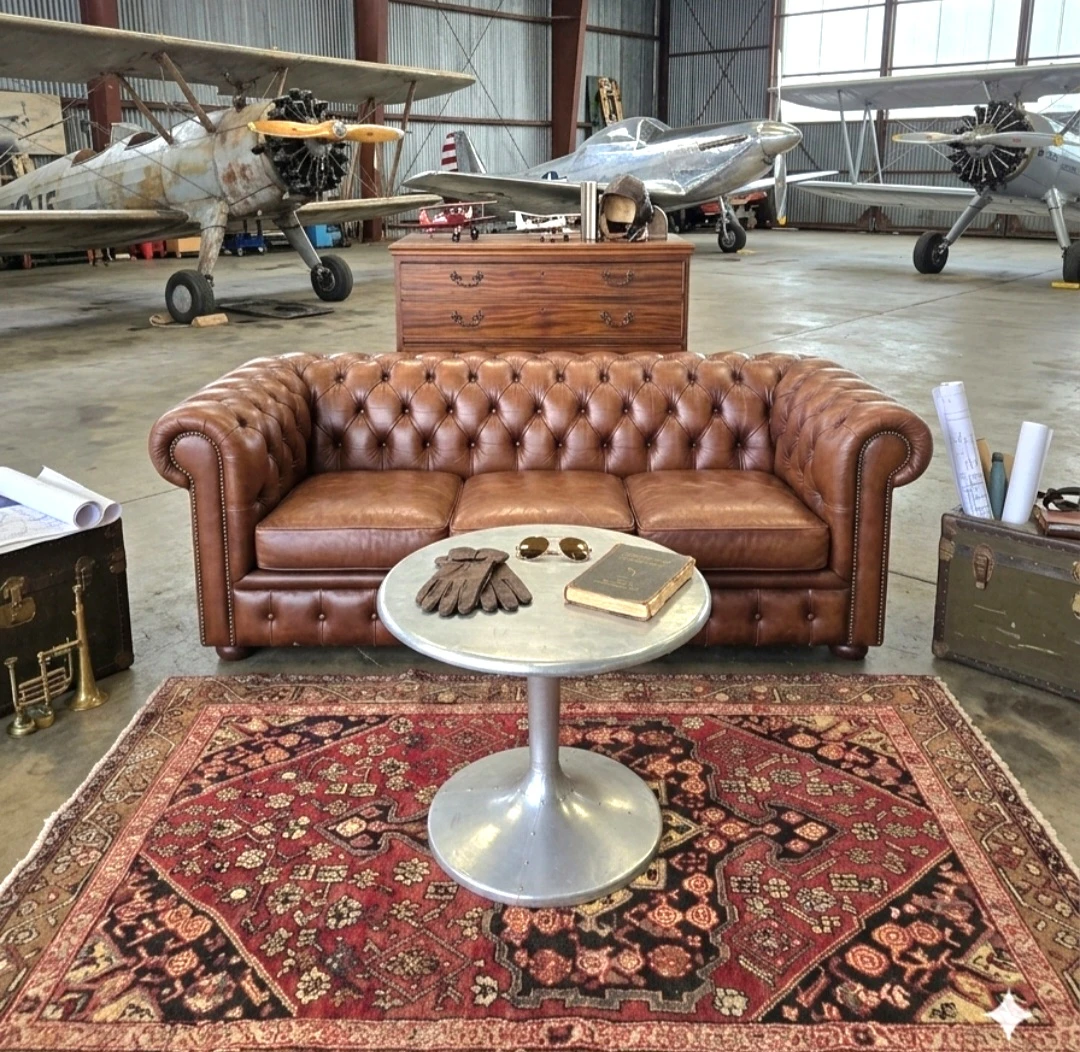 Industrial Design Aviation Style Tulip Coffee Table
