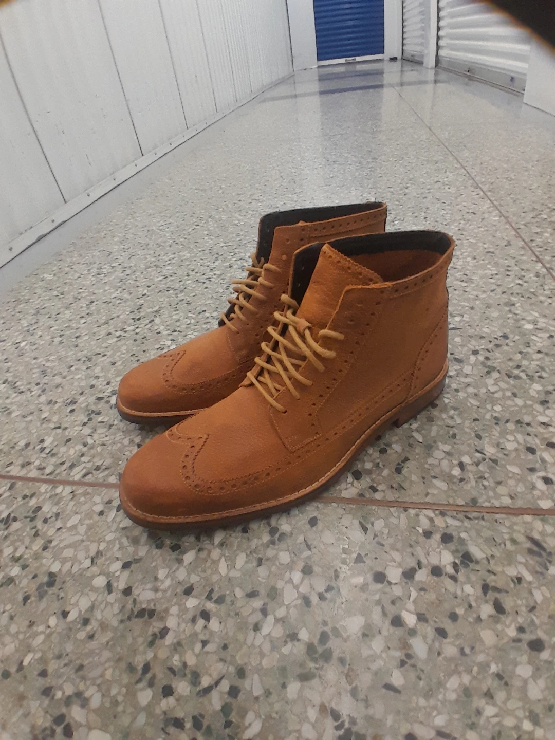 Men's Tan Suede Wingtip Boots Original Cole Haan Men's Size 11.5