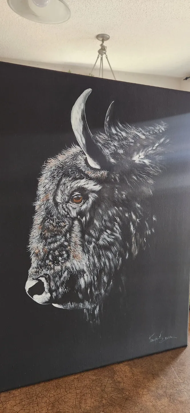 Built fir the storm ... Buffalo painting - photo 2
