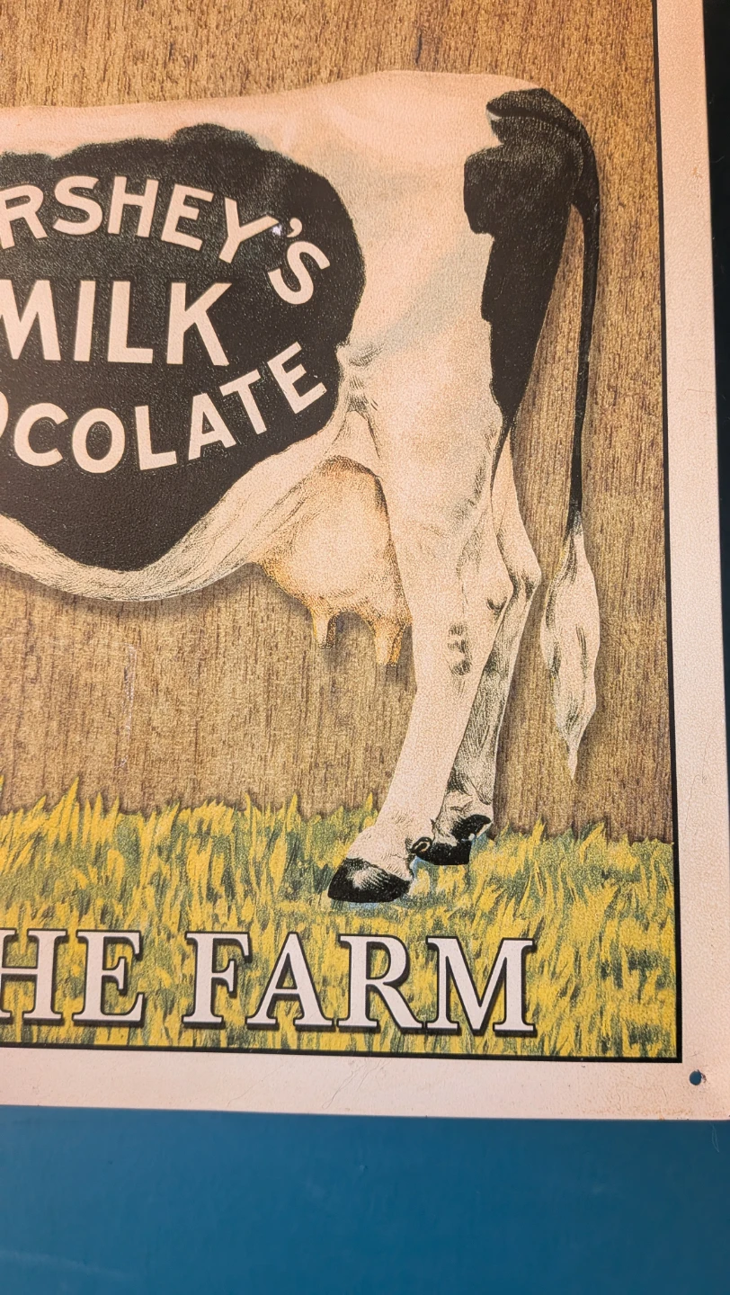 Hershey's Milk Choc metal Vintage Style Sign - photo 3