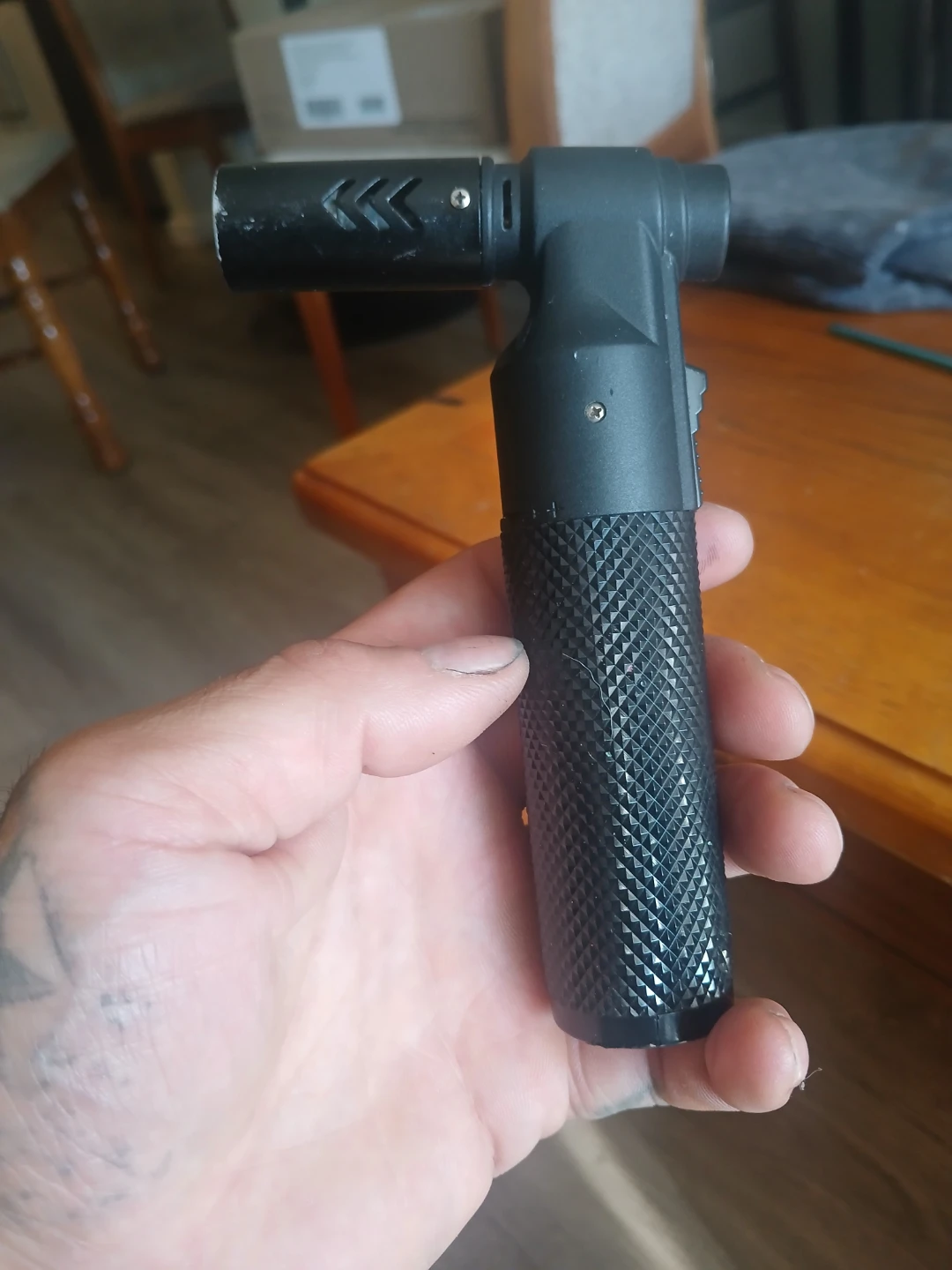 Black Adjustable Flame Torch Lighter