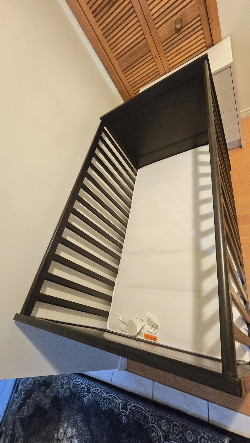black crib and like new - photo 3