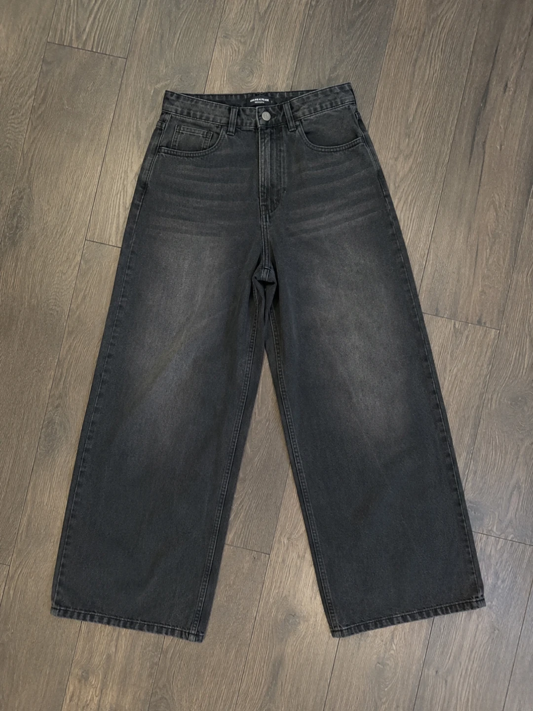 Men's Super Baggy Washed Black Jean Black - 32