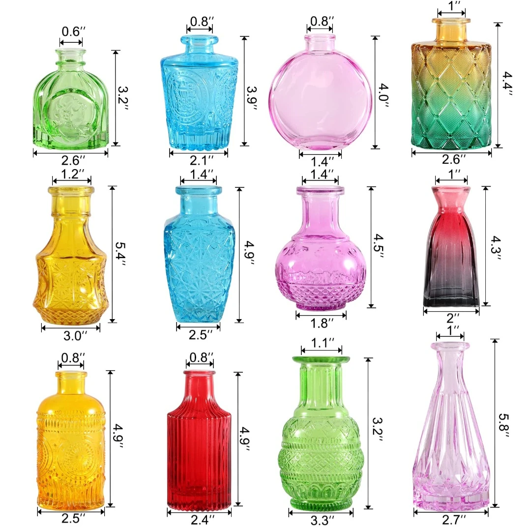 Set of 12 Decorative Glass Vases - photo 2