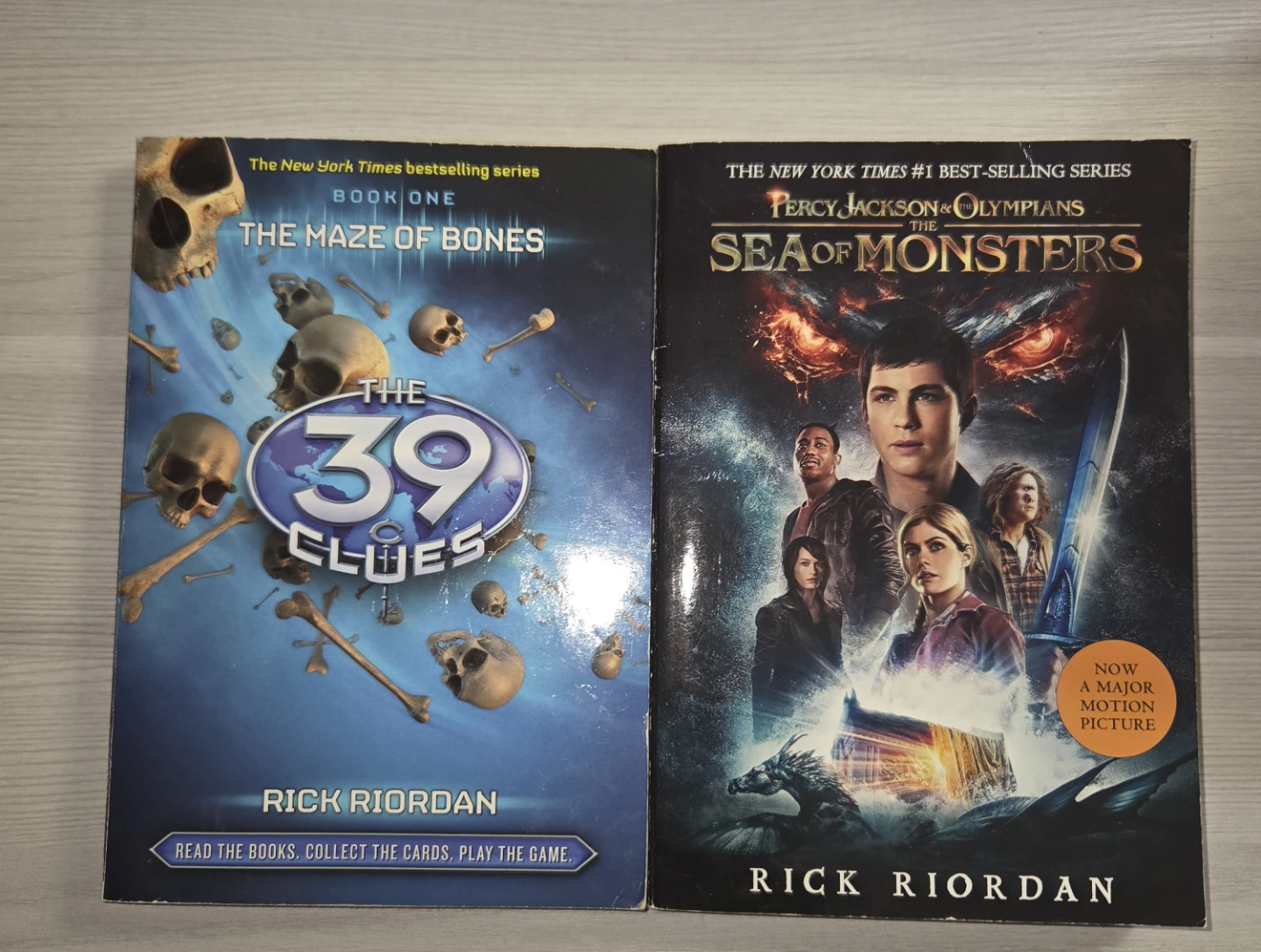 Percy Jackson and 39 clues books.