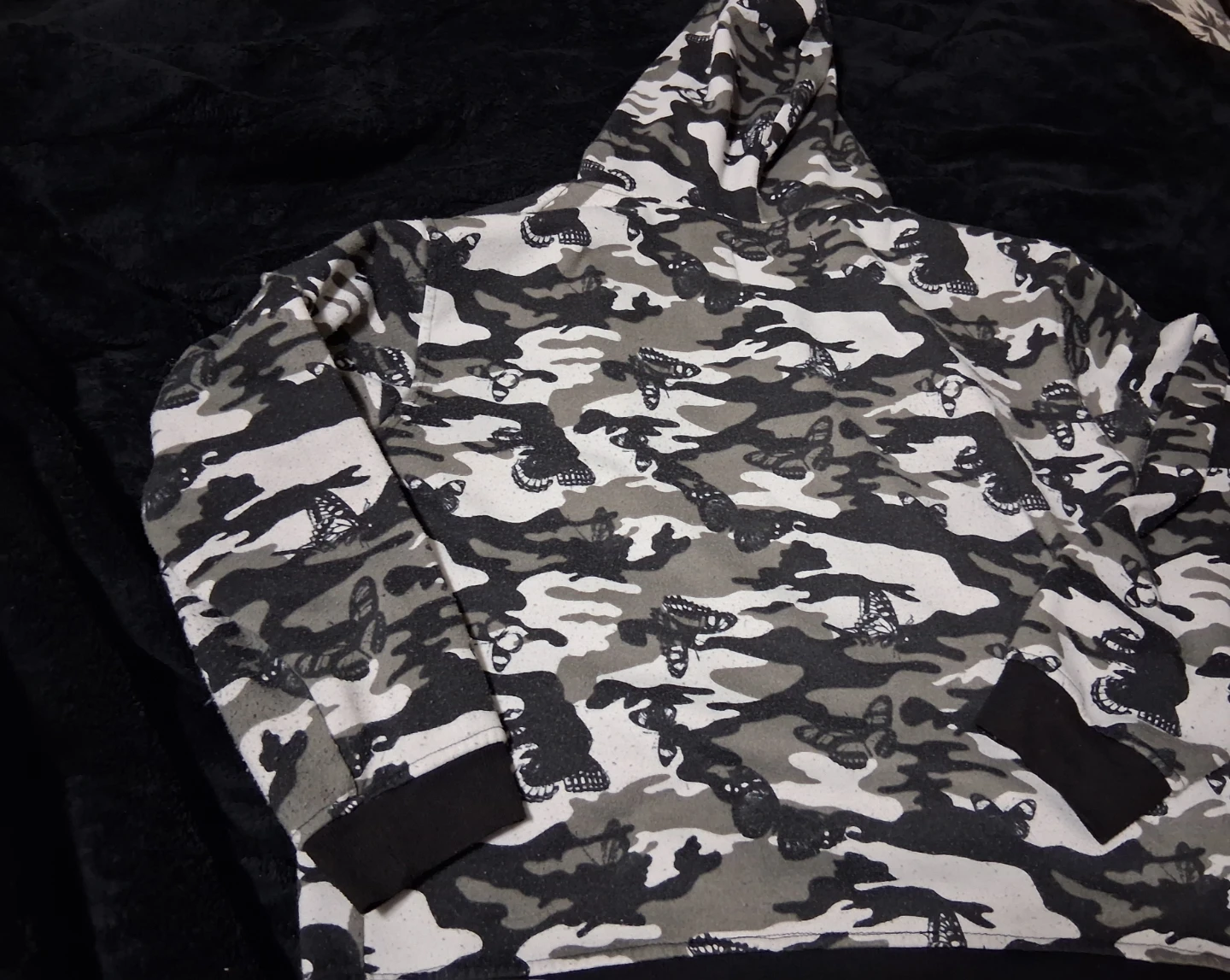Zip up butterfly hoodie