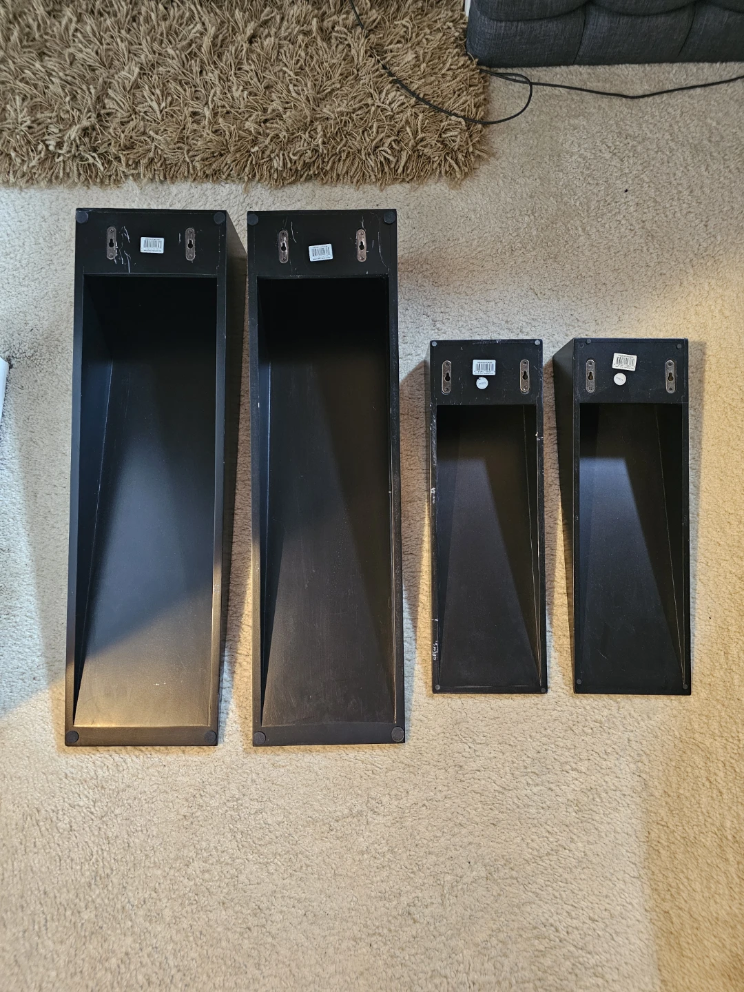 Set of 4 Black Wall Shelves - photo 3