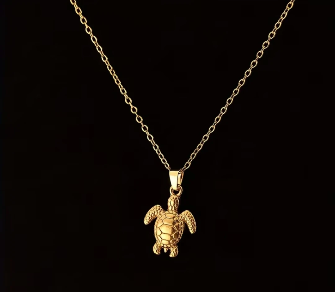 Gold Turtle Necklace