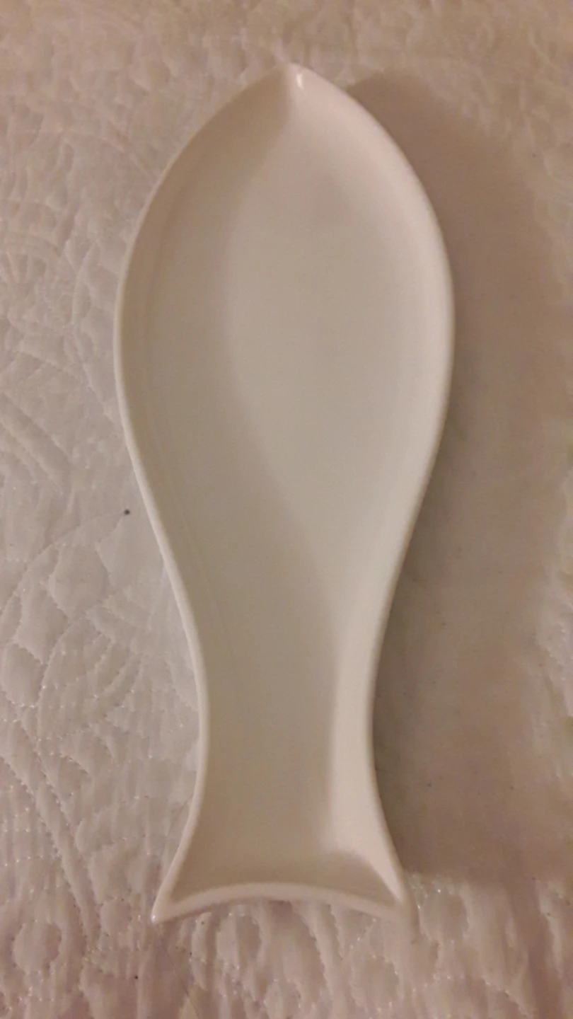 Stokes White Ceramic Fish Spoon Rest - photo 3