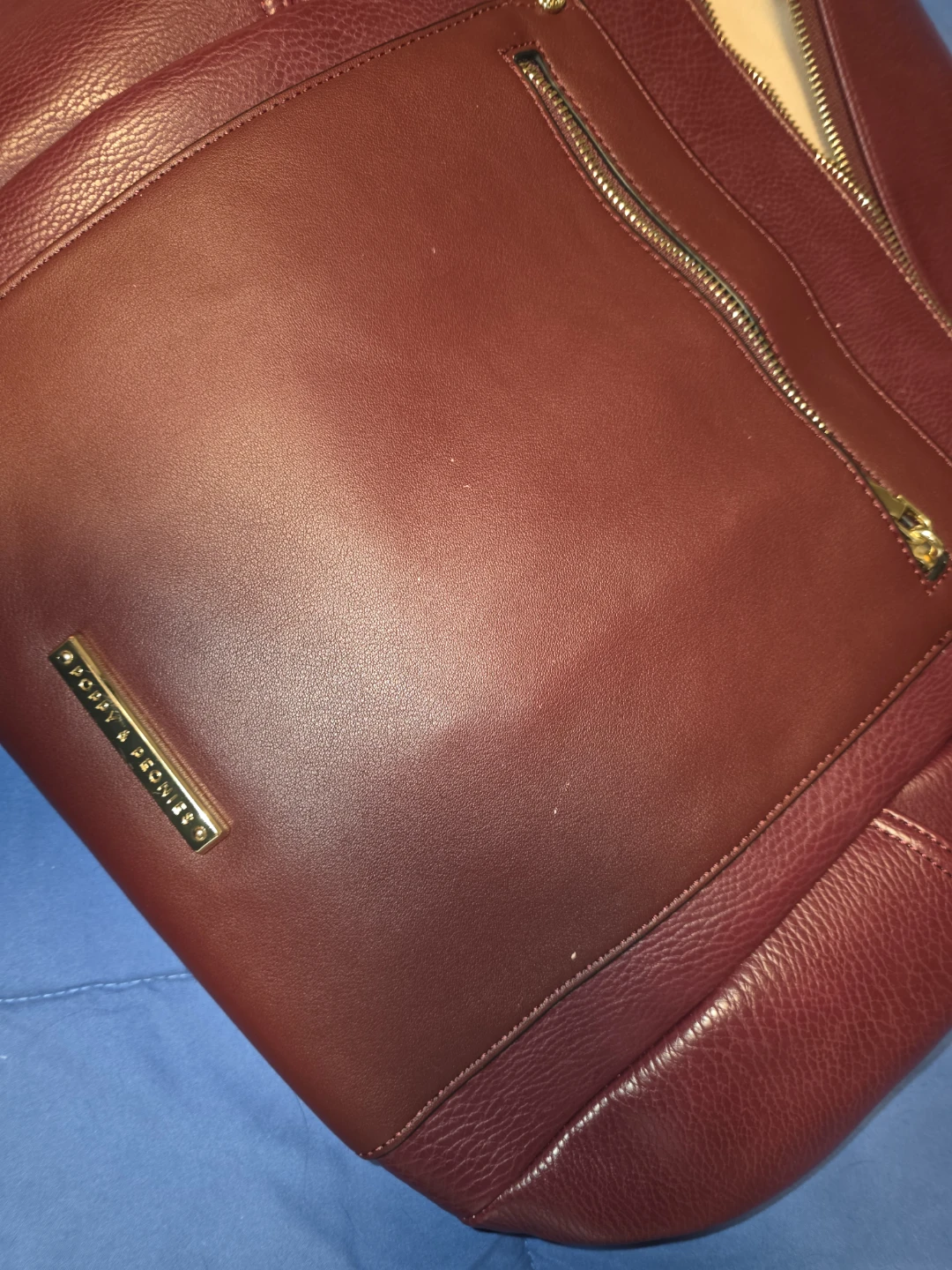 Poppy & Peonies Berry vegan leather backpack - photo 4