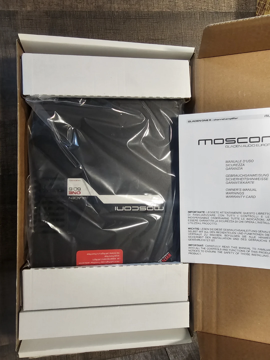 Mosconi Gladen ONE 60.6 Amplifier
