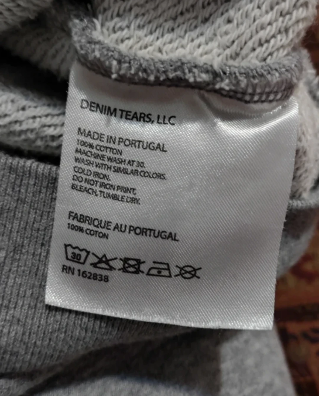 Denim Tears Grey Cotton Hoodie - photo 4