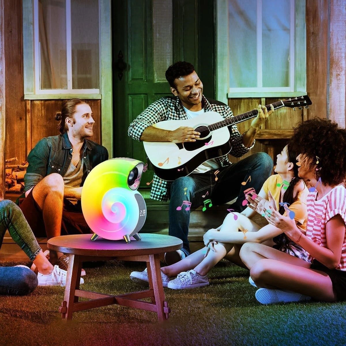 Multi-Color LED Speaker with Alarm Clock - photo 2