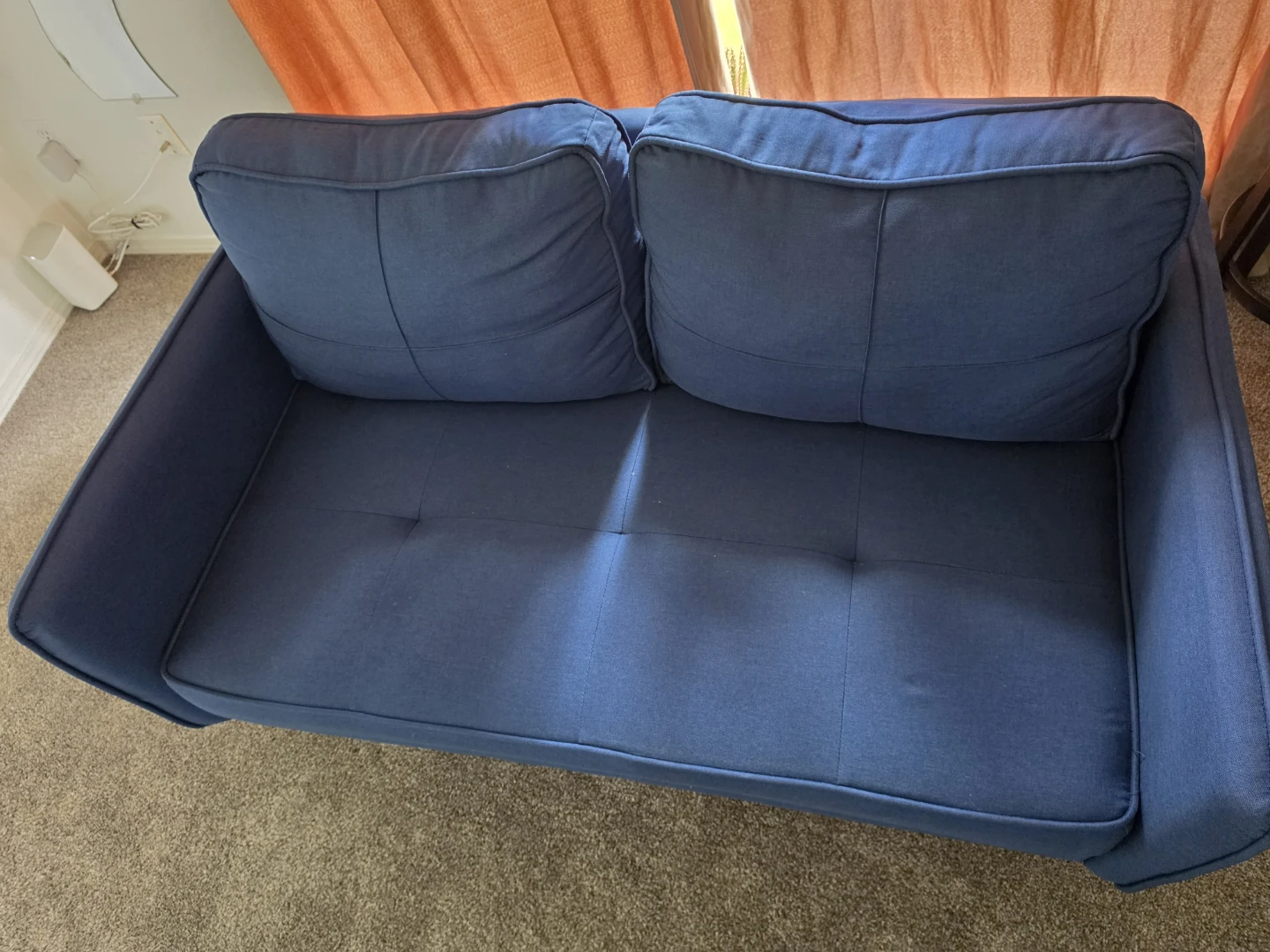 Blue Loveseat Sofa - photo 5