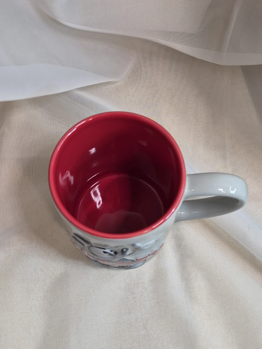 Disney 3D Mickey Mouse Mug Grey Silhouette with Red Details Mug - photo 3