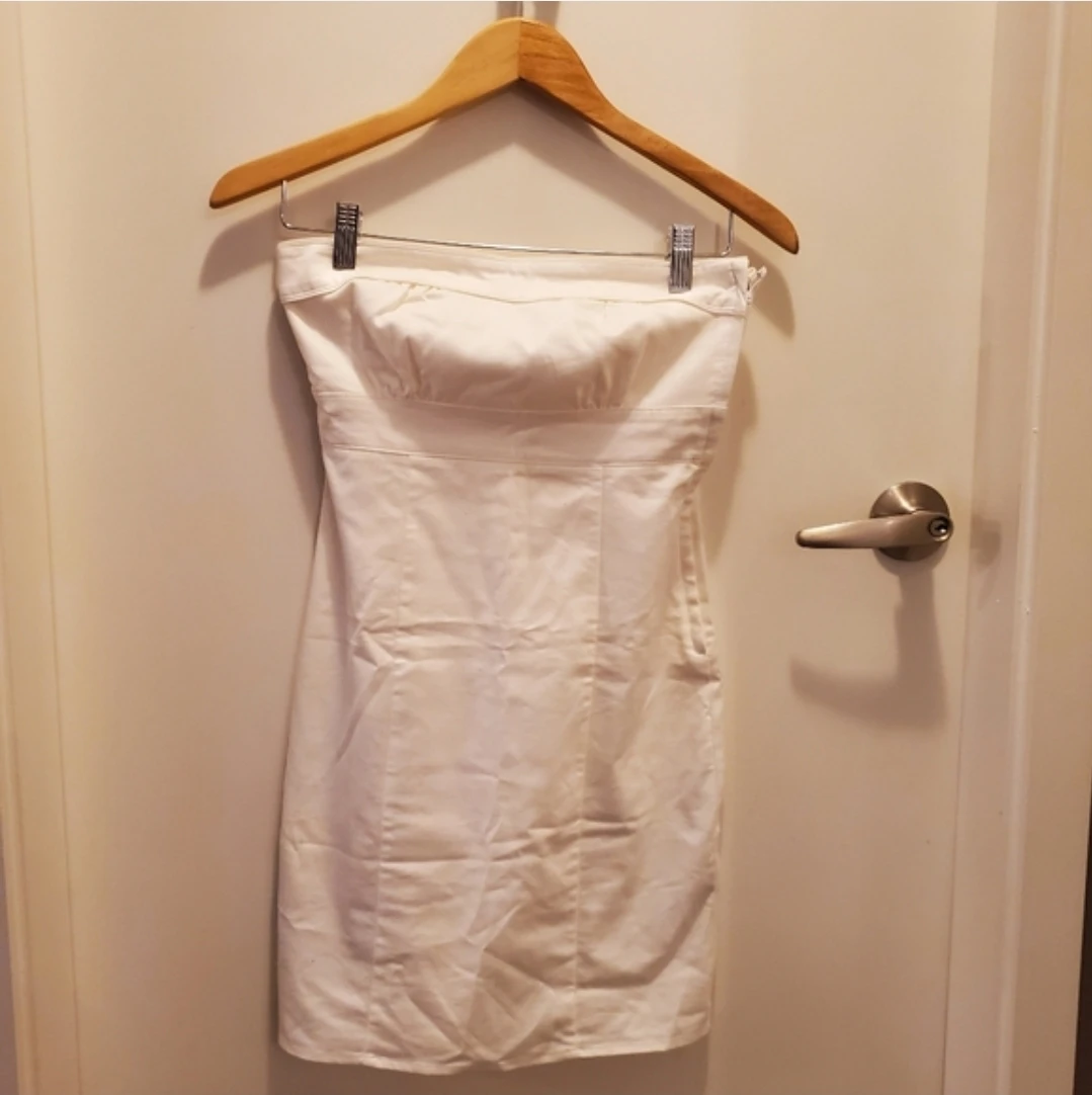 H&M White Strapless Dress